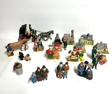 Vintage Department 56 assorted figures and accessories lot 17 pcs picture