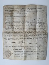 1823 Original Virginia Land Grant Governor Pleasants picture