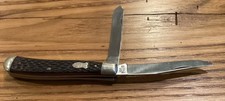 Vintage Schrade 293 NY USA 2 Blade Pocket Knife Jigged Delrin Unused picture
