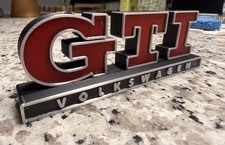 Volkswagen Gti Desk Art Plaque For European Car Enthusiast VW Collector Gift picture