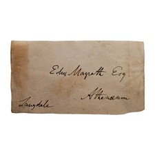 Charles Langdale Autograph to Edw Magrath Esq, Athenaeum Club London c.1840s picture
