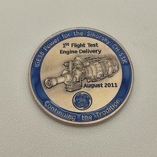 RARE GE38 Power for the Sikorsky CH-53K 1st Flight Test Engine Delivery Coin picture