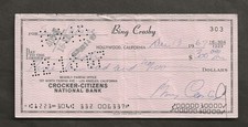 1967 BING CROSBY SIGNED CHECK picture