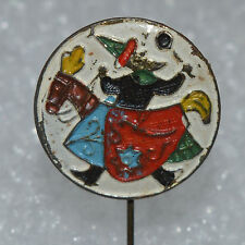 Arabian Arap Gypsy clown wizard magician juggler horse vintage pin badge picture