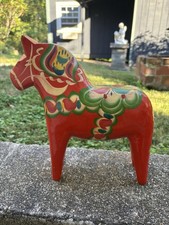 Large Dala Olsson Horse Approx. 10 in. Tall Sweden Beautiful picture