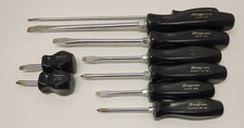 Vintage SDD Snap on tools black hard handle screwdrivers 9 pc lot-used picture
