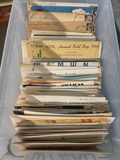 Vintage 40s-60s Amateur Radio QSL Card Lot of 411 cards plus 1950 call book mag picture