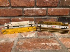 Vintage Folding Ruler Lot of 8 Lufkin Wards Champion Brass Extension picture