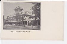 Vineland New Jersey early Antique Baker House Hotel B&W view Postcard UNPOSTED picture