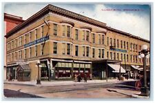 Springfield Illinois IL Postcard Illinois Hotel Exterior Roadside 1917 Shops picture