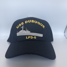 U.S. NAVY USS DUBUQUE LPD-8 TRUCK HAT BASEBALL CAP IN BLACK picture