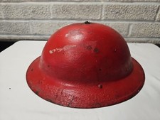 Genuine WW1 Manufacture American Brodie Helmet. Red. No Lining. Stamped Numbered picture