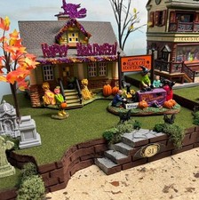 Halloween Village Display Base 52x12 for Dept 56 Lemax 4Pcs– Lil Monsters Parade picture