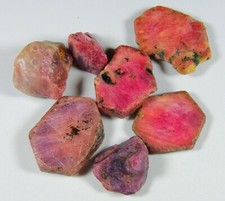 256 Ct  BULK LOT 100% Natural  Ruby Sapphire  Corundum Rock Rough Gemstone A88 picture