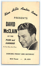 c1950's David McClain Piano Blue Hills Amber Room Advertising Postal Card picture
