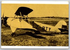 DAR 9 Siniger biplane  egistration LZ-BTY Bulgaria trainer airplane Postcard picture