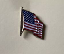 Vintage American Flag Pin Star Patriotic Waving Flag Large picture