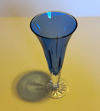 Waterford Lismore Sapphire 9 in/ 23 cm Vase Blue Clear Cut Crystal picture