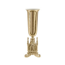 San Pietro Vase 15'' H - Polished Brass Perfect Accent For You Floral Displays picture