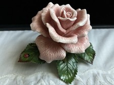 Lenox Pink Rose Figurine Sculpture Luck in Bloom w/ Ladybug picture