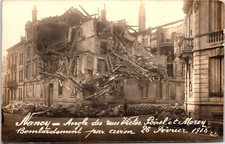 WWI BOMBARDMENT OF NANCY, FRANCE : BUILDING DAMAGE : ADDRESS ID'D : RPPC 1918 picture