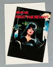 Elvira Birthday Card (1983) Mistress of the Dark NOS Vintage Art Over My Body picture