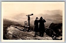 Montreal can be seen from Whiteface Mountain Hwy. NY Real Photo Postcard RPPC picture