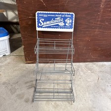 Antique Sundaettes Store Counter Display Ice Cream Sundae Sign Baron Linden NJ picture