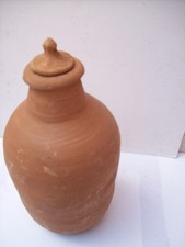 Handmade Unglazed Terracotta Clay Jar with Lid picture