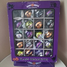 Christopher Radko Shiny Brite Halloween 19 Mini Glass Ornaments Cats Bats 2024 picture