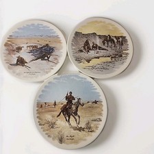 Gorham Frederic Remington Collectible Plates lot of 3 picture