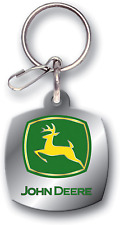004173R01 John Deere Logo Enamel Keychain,Silver picture