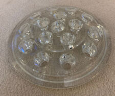 VTG Clear glass 16 hole dome Flower Frog Floral Candlestick candle holder #FF 2 picture