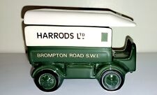 Vintage Harrods Ltd London Pottery Lidded Delivery Truck Trinket/Tea Box 5