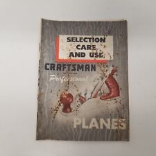 Vintage 1951 Craftsman Professional Planes: Selection Care & Use Booklet, 17 Pgs picture