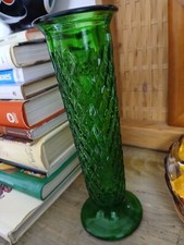 VTG EO BRODY Green Bud Vase-Glass-8