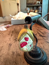 Antique 1920's German Mercury Glass Ornament House w/Turkey In Front, ships FREE picture