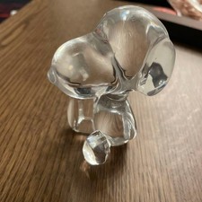 Crystal glass dog figurine, transparent, approx. 8cm picture