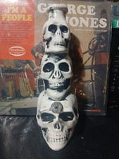 Vintage 12 inch skull ceramic bong picture