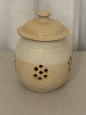 Vintage Kathy Hosking Studio Pottery Ceramic Garlic Keeper Crock Lid Louisiana picture