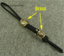 550 Paracord Knife Lanyard Hand weave Brass Bead Beads 