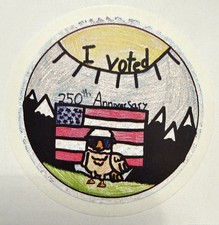 I VOTED Sticker Election Politics El Paso Cty Colorado Americana-Free Shipping picture