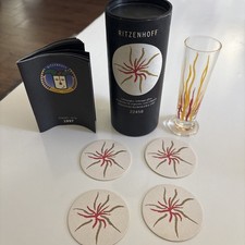 Vintage Ritzenhoff Schnapps glass 1997 Masayuki Kurokawa art shot glass. #22458 picture