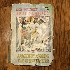 1915 The VICTORY BOYS SCOUTS STORM BOUND Vacation among the snow drifts w/DJ picture