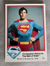 1978 Topps United Kingdom Superman Christopher Reeve as The Man of Steel #1 picture