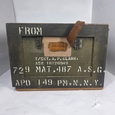 WWII USAAF 729th Material Sq 487th Air Service Group T/Sgt Clark Shipping Crate picture