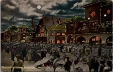 c1915 Moonlight Casino & Crowd Redondo Beach California CA Tichnor Postcard picture