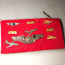 Collection of vintage mid-century aviation pin set very rare and hard to find picture