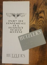 Vintage Hutzler's Store Credit Charge Card From 1980s With Application Brochure picture