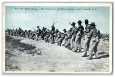 c1920's On Rifle Range 300 Yards Rapid Fire Down Paris Island SC WW1 Postcard picture